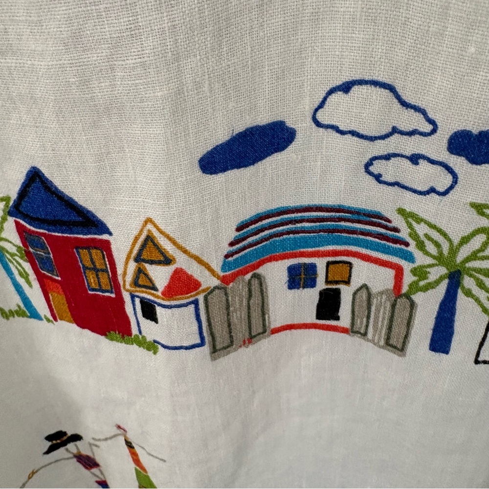 Hot Cotton Vintage Linen Marc Ware Design Tunic. Size Medium. - Picture 8 of 13